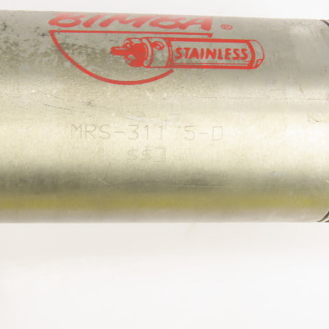 Bimba MRS-311-5-D Stainless Double Acting Pneumatic Cylinder 1" Stroke 2" Bore