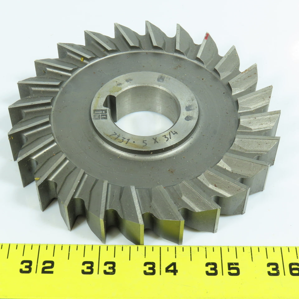 ITW 5" x 3/4" Side Milling Cutter Straight 24 Tooth 1-1/4" Arbor