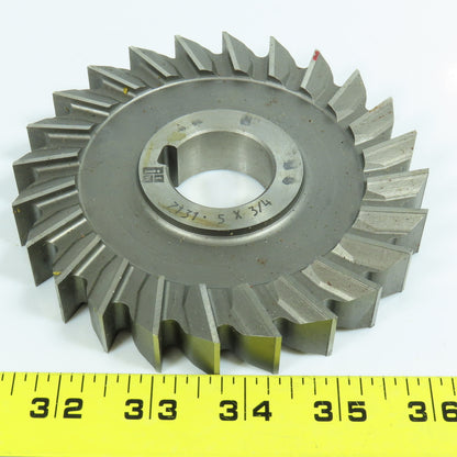 ITW 5" x 3/4" Side Milling Cutter Straight 24 Tooth 1-1/4" Arbor