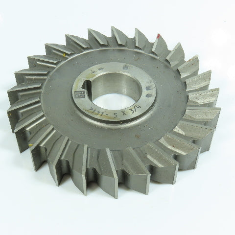 ITW 5" x 3/4" Side Milling Cutter Straight 24 Tooth 1-1/4" Arbor