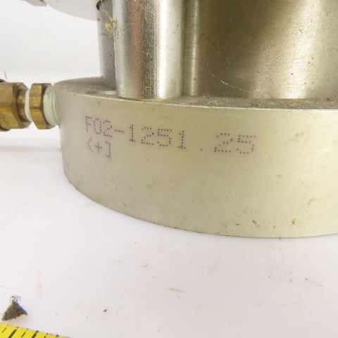 Bimba F02-1251.25 Flat-1 SS 2 Stage Pneumatic Cylinder 1-1/4" Stroke 4" Bore