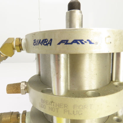 Bimba F02-1251.25 Flat-1 SS 2 Stage Pneumatic Cylinder 1-1/4" Stroke 4" Bore