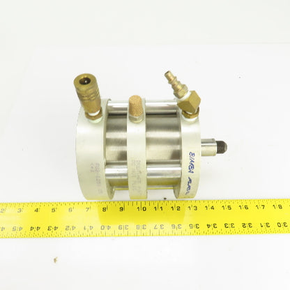 Bimba F02-1251.25 Flat-1 SS 2 Stage Pneumatic Cylinder 1-1/4" Stroke 4" Bore