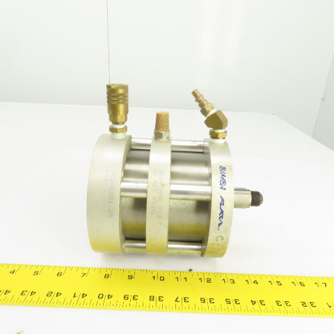 Bimba F02-1251.25 Flat-1 SS 2 Stage Pneumatic Cylinder 1-1/4" Stroke 4" Bore
