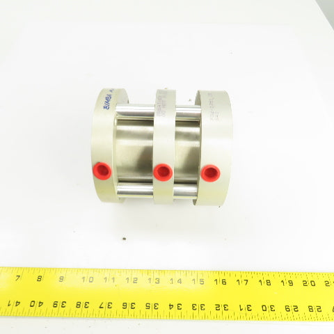 Bimba F02-1251.25 Flat-1 SS 2 Stage Pneumatic Cylinder 1-1/4" Stroke 4" Bore