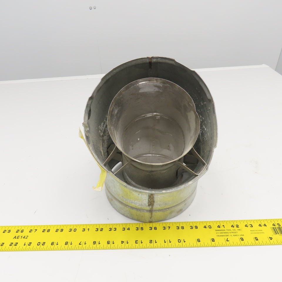 2 Wall Galvanized Stove Flue Elbow 45° Pipe 8" x 5"