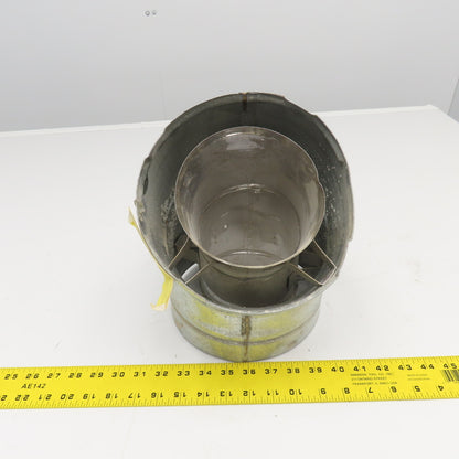 2 Wall Galvanized Stove Flue Elbow 45° Pipe 8" x 5"