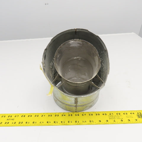 2 Wall Galvanized Stove Flue Elbow 45° Pipe 8" x 5"