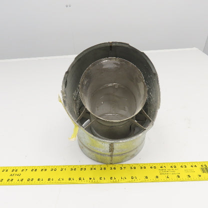 2 Wall Galvanized Stove Flue Elbow 45° Pipe 8" x 5"