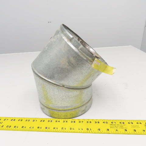 2 Wall Galvanized Stove Flue Elbow 45° Pipe 8" x 5"