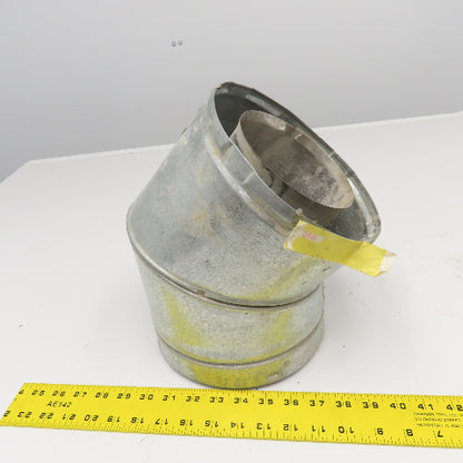 2 Wall Galvanized Stove Flue Elbow 45° Pipe 8" x 5"