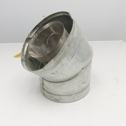 2 Wall Galvanized Stove Flue Elbow 45° Pipe 8" x 5"