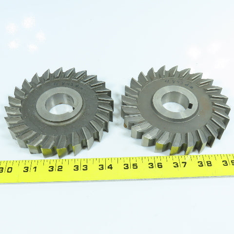 ITW 4.843" & 4.893" x 3/4" Side Milling Cutter Straight Tooth 1-1/4" Arbor Lot/2