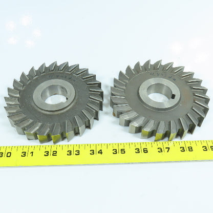 ITW 4.843" & 4.893" x 3/4" Side Milling Cutter Straight Tooth 1-1/4" Arbor Lot/2
