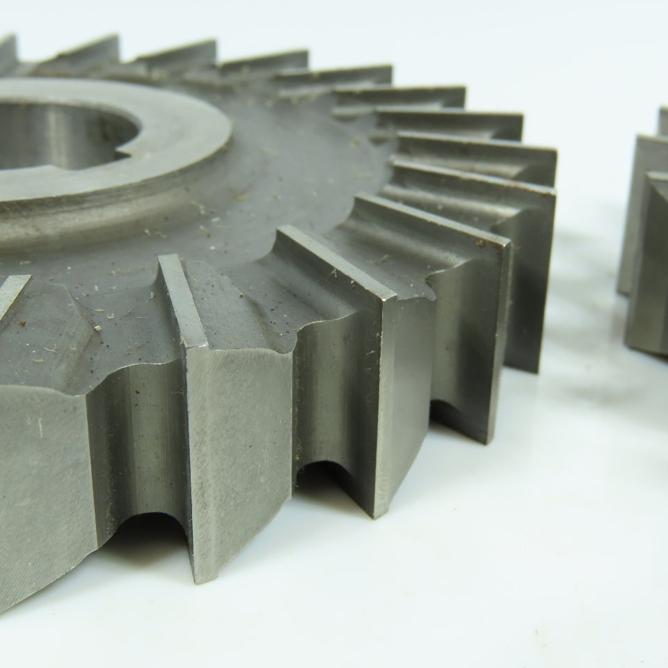 ITW 4.843" & 4.893" x 3/4" Side Milling Cutter Straight Tooth 1-1/4" Arbor Lot/2