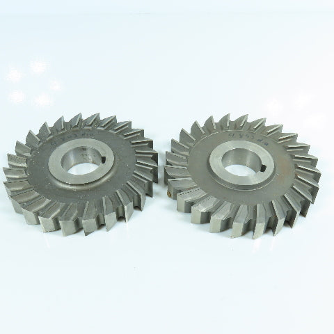 ITW 4.843" & 4.893" x 3/4" Side Milling Cutter Straight Tooth 1-1/4" Arbor Lot/2