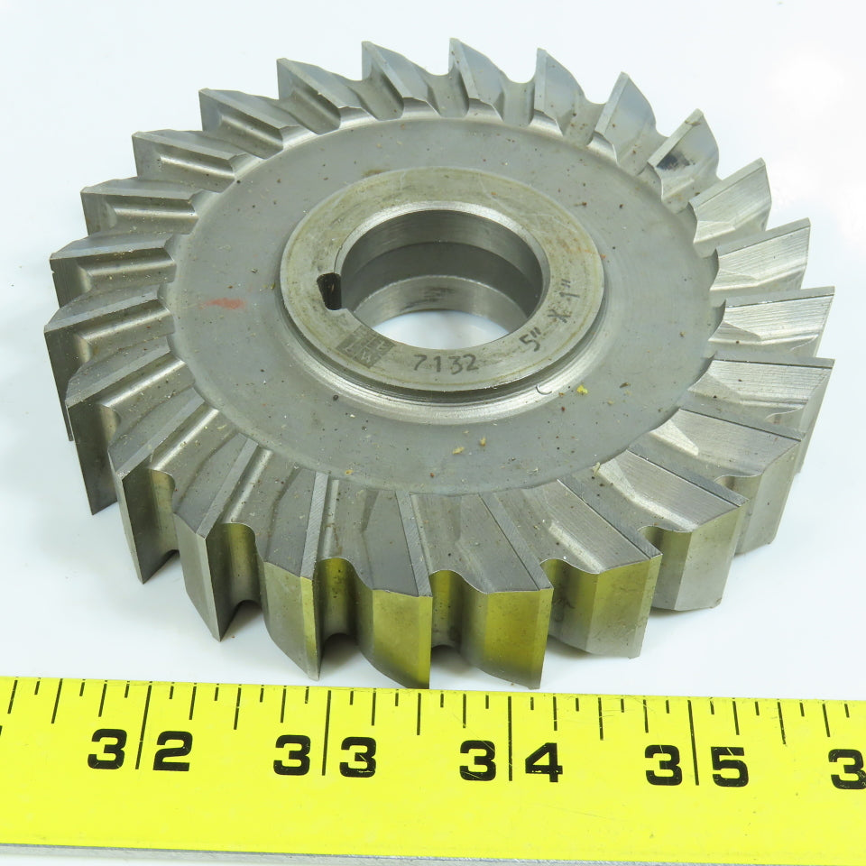 ITW 4-7/8" x 1" Side Milling Cutter Straight 24 Tooth 1-1/4" Arbor