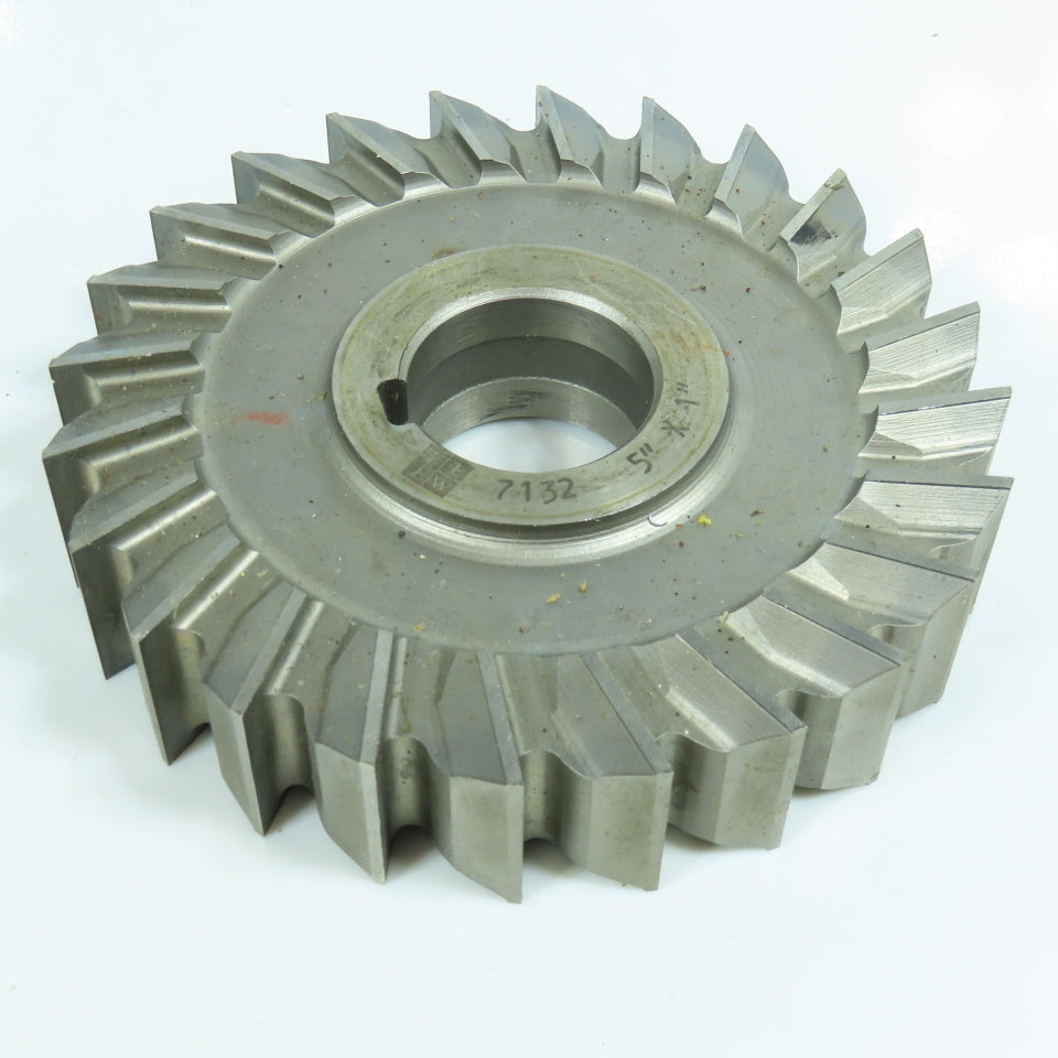 ITW 4-7/8" x 1" Side Milling Cutter Straight 24 Tooth 1-1/4" Arbor