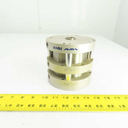 Bimba F02-1251 Flat-1 Stainless 2 Stage Pneumatic Cylinder 1" Stroke 4" Bore