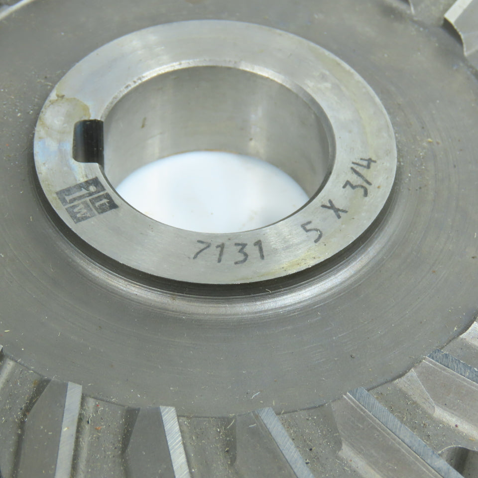 ITW 4-7/8" x 3/4" Side Milling Cutter Straight 24 Tooth 1-1/4" Arbor Lot of 2