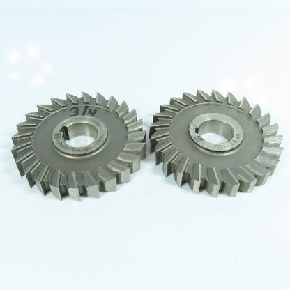 ITW 4-7/8" x 3/4" Side Milling Cutter Straight 24 Tooth 1-1/4" Arbor Lot of 2