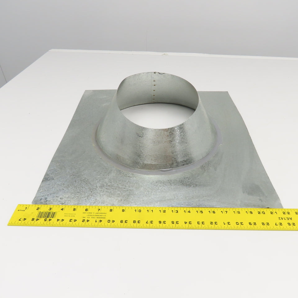 RFI RF-58-6-LS Galvanized Roof Flashing 0/12 - 6/12 Pitch 5" x 8" Direct Vent
