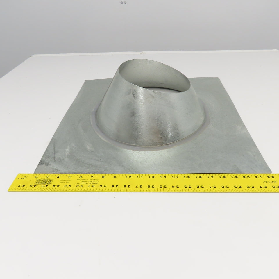 RFI RF-58-6-LS Galvanized Roof Flashing 0/12 - 6/12 Pitch 5" x 8" Direct Vent