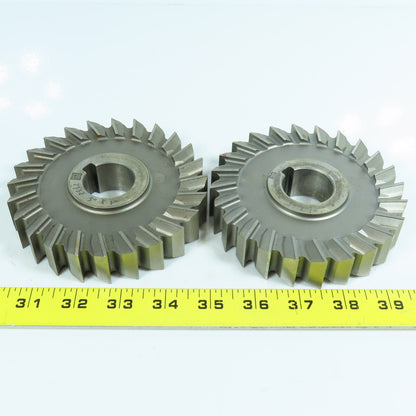 ITW 4.8" x 1" Side Milling Cutter Straight 24 Tooth 1-1/4"Arbor Lot of 2
