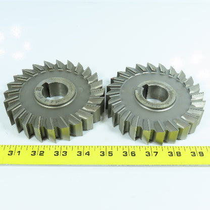 ITW 4.8" x 1" Side Milling Cutter Straight 24 Tooth 1-1/4"Arbor Lot of 2
