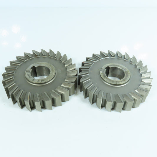 ITW 4.8" x 1" Side Milling Cutter Straight 24 Tooth 1-1/4"Arbor Lot of 2