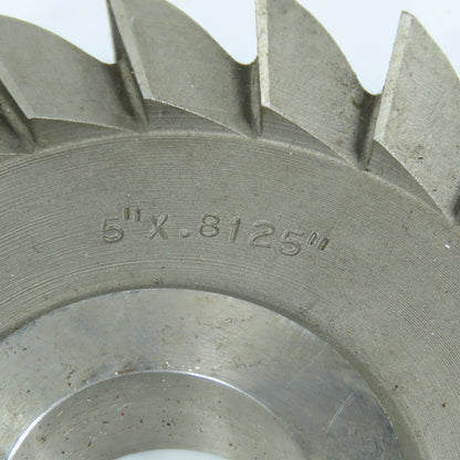 5" x .8125" Side Milling Cutter Straight 24 Tooth 1-1/4" Arbor