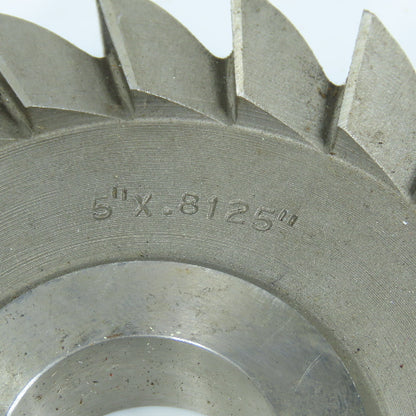 5" x .8125" Side Milling Cutter Straight 24 Tooth 1-1/4" Arbor