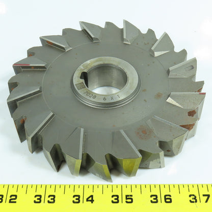 ITW 5-15/16" x 1" Side Milling Cutter Staggered 24 Tooth 1-1/4" Arbor