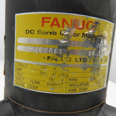 Fanuc A06B-064-B001 Model 5M 2000RPM 151V DC Servo Motor 5.9Nm
