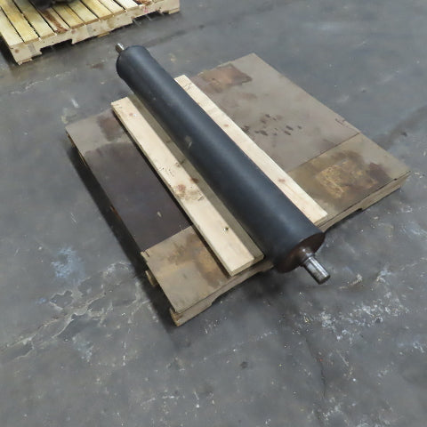 55" W x 7-1/2" OD Heavy Duty Rubber Clad Sander Roller 66-1/2" OAW 1.935" Shaft