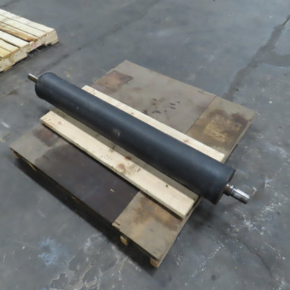 55" W x 7-1/2" OD Heavy Duty Rubber Clad Sander Roller 66-1/2" OAW 1.935" Shaft