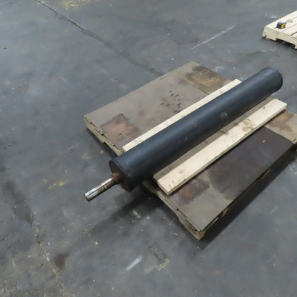 55" W x 7-1/2" OD Heavy Duty Rubber Clad Sander Roller 66-1/2" OAW 1.935" Shaft