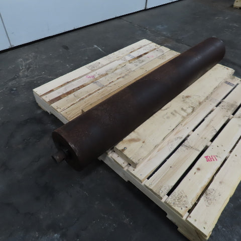 53" W x 7-3/4" OD Heavy Duty Steel Sander Roller 57-1/2" OAW 1-3/4" Shaft