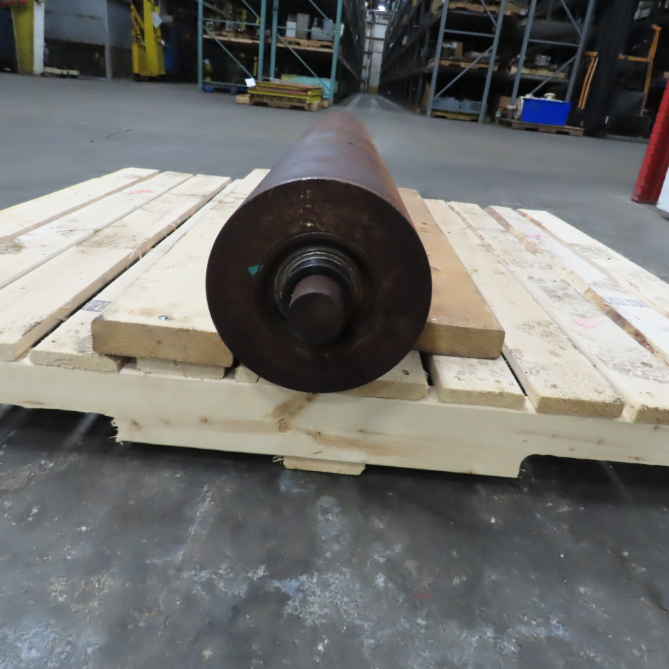 53" W x 7-3/4" OD Heavy Duty Steel Sander Roller 57-1/2" OAW 1-3/4" Shaft