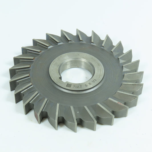 ITW 5" x 1/2" Side Milling Cutter Staggered 24 Tooth 1-1/4" Arbor