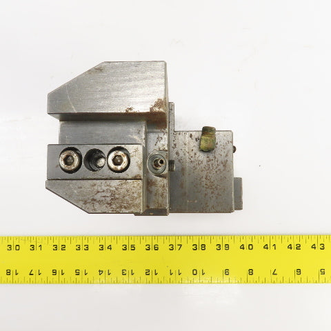 Double Bar Coolant Fed CNC Lathe Turret Tool Holder 22mm Shank 105mm x 70mm Base