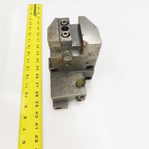 Double Bar Coolant Fed CNC Lathe Turret Tool Holder 22mm Shank 105mm x 70mm Base