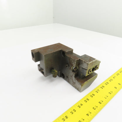 Double Bar Coolant Fed CNC Lathe Turret Tool Holder 22mm Shank 105mm x 70mm Base