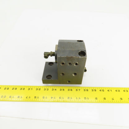 Bolt Down Coolant Fed Lathe Turret Round Tool Holder 1.25" Shank 125mmx82mm Base