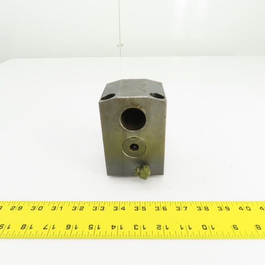 Bolt Down Coolant Fed Lathe Turret Round Tool Holder 1.25" Shank 125mmx82mm Base
