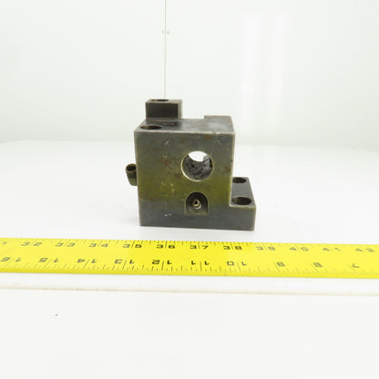 Bolt Down Coolant Fed CNC Lathe Turret Tool Holder 22mm/1" Shank 105mmx71mm Base