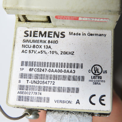 Siemens 6FC5247-0AA00-0AA3 Sinumerik 840D NCU-BOX 13A Ver A