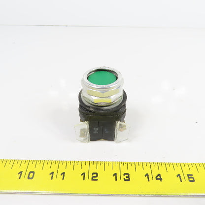 Allen Bradley 800H-AR Ser F Green Momentary Contact Push Button Switch 600V