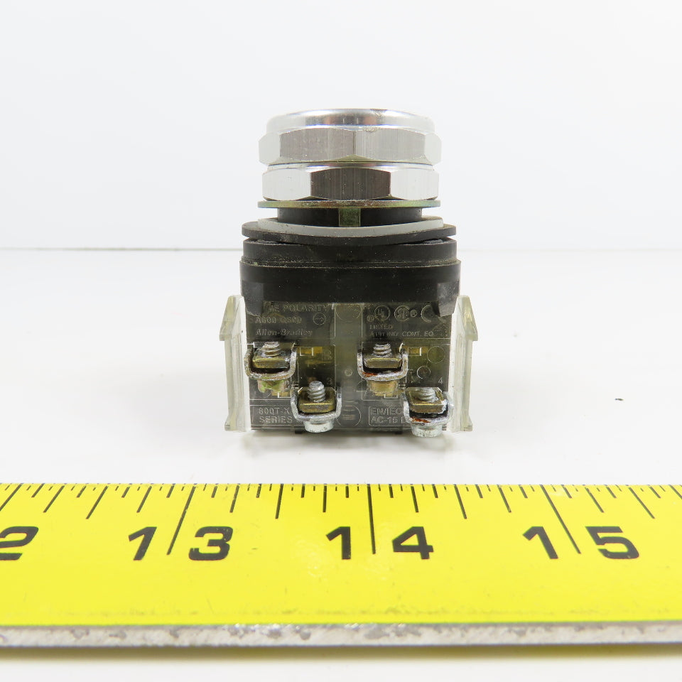 Allen Bradley 800H-AR Ser F Green Momentary Contact Push Button Switch 600V