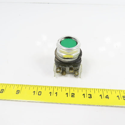 Allen Bradley 800H-AR Ser F Green Momentary Contact Push Button Switch 600V
